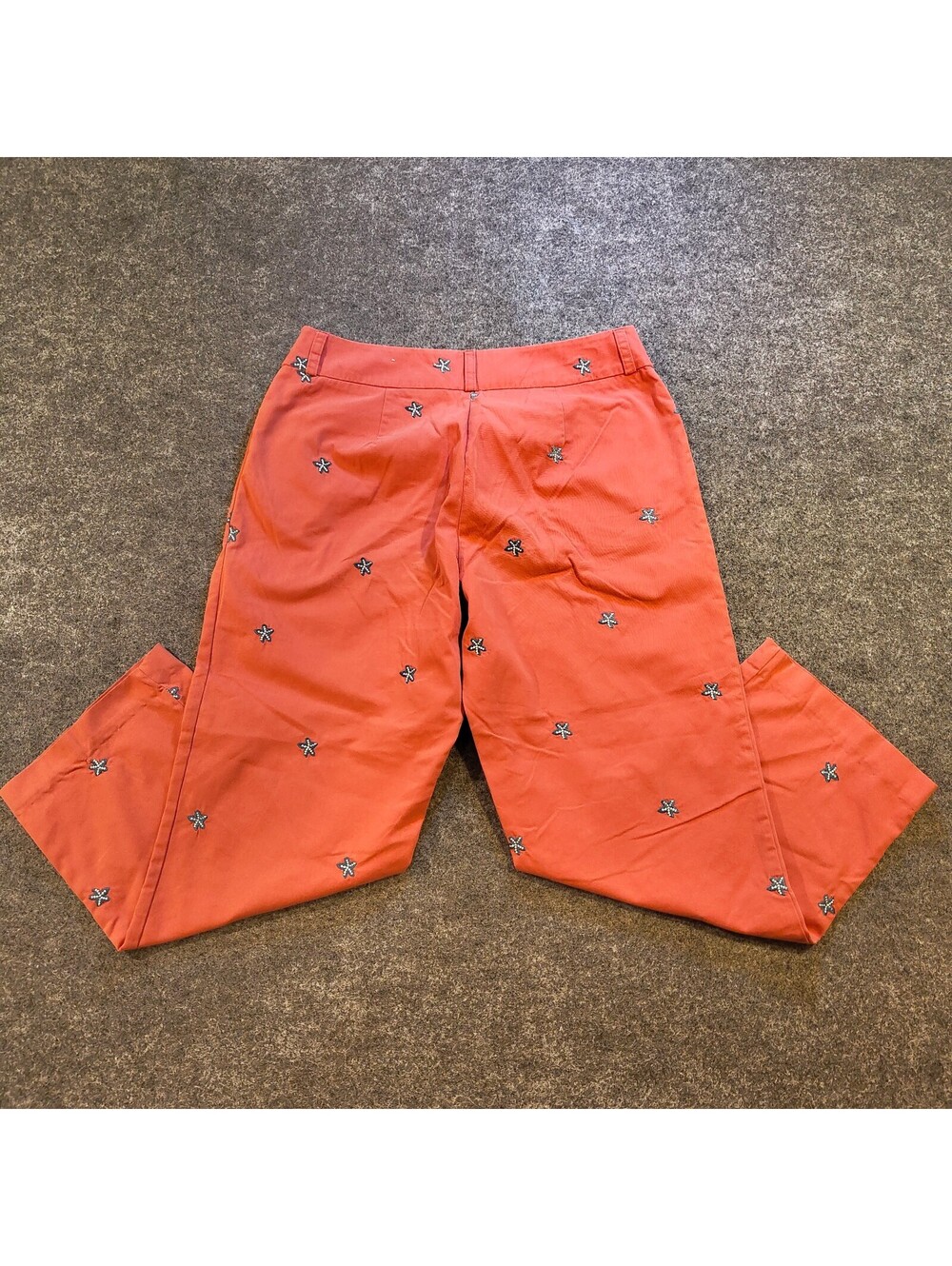 J.McLaughlin Coral Embroidered Starfish Pants Cropped Trousers Women's 4